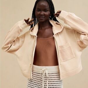 Aerie cropped full zip hoodie